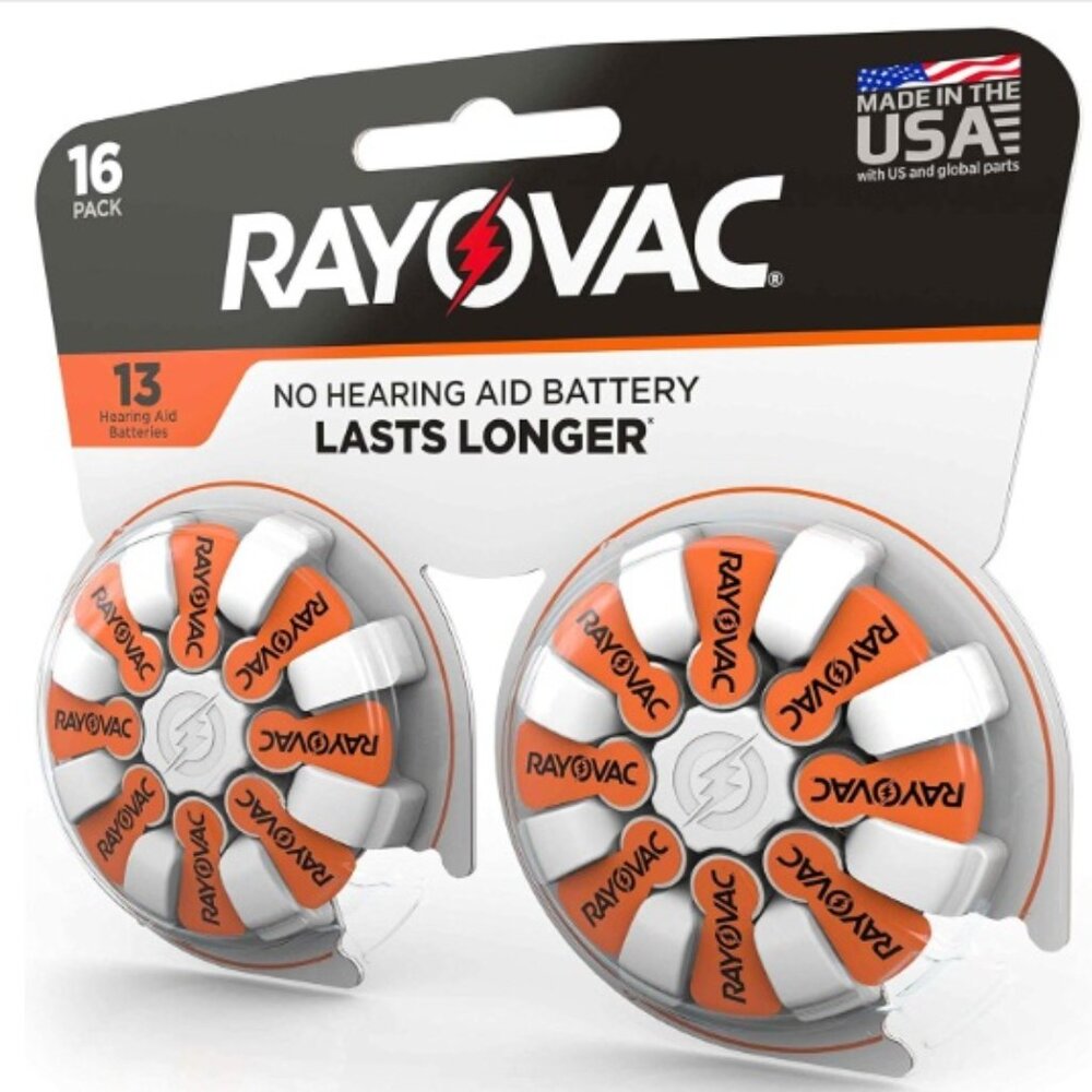 Rayovac Size 13 Hearing Aid Batteries (16 Pack)